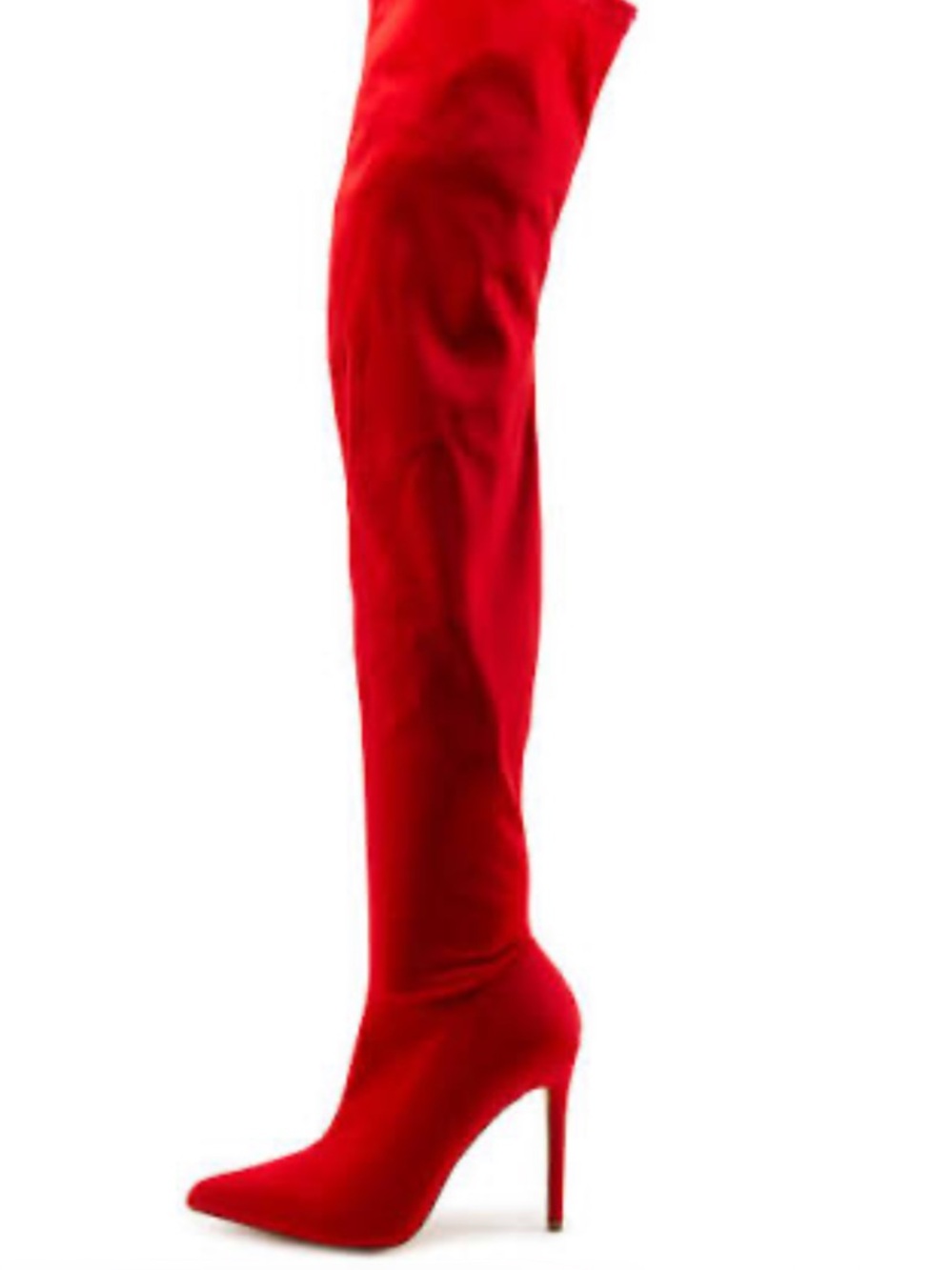 Steve Madden Red Over-the-Knee Stiletto Boots - Picture 2 of 2